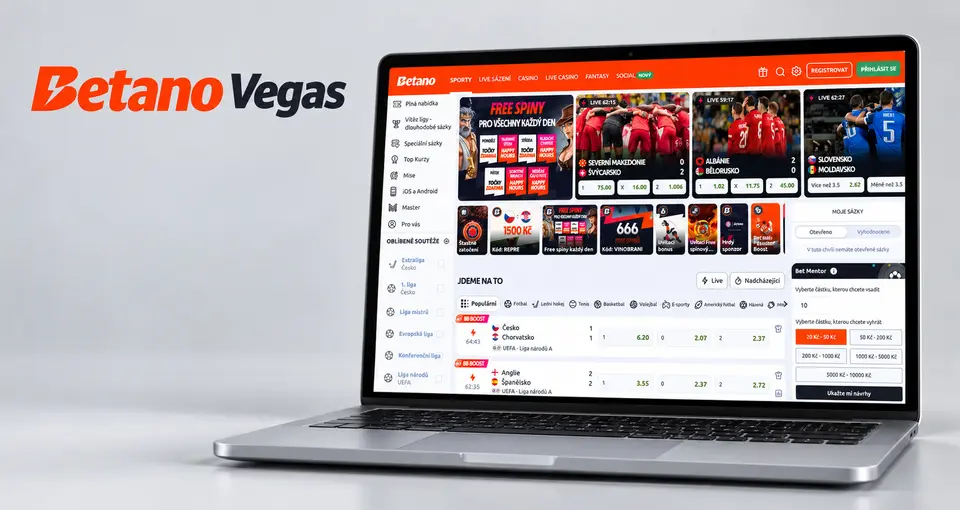 Betano Vegas na počítači