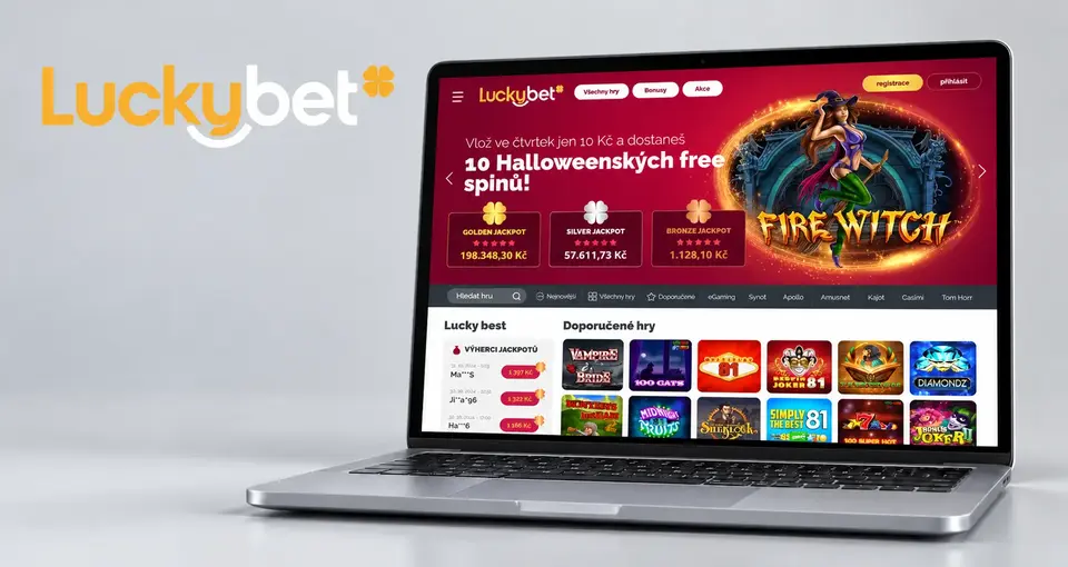 LuckyBet casino na počítači