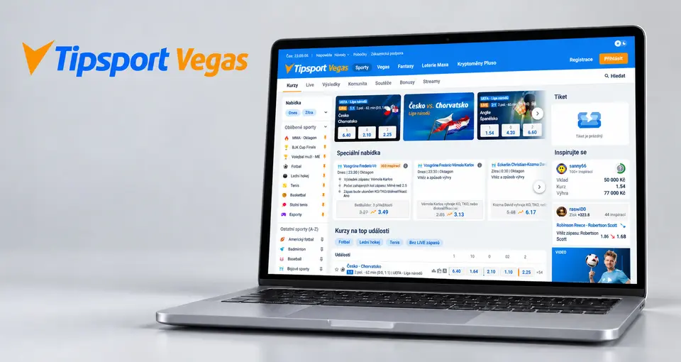 Tipsport Vegas na počítači